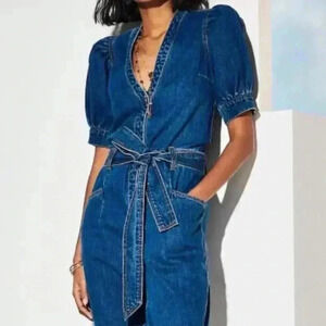 HAPPY X NATURE DENMIN SHORT ROMPER SZ 0